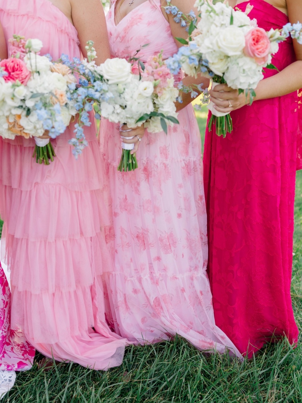 Revelry Pink Tiered Ruffle Bridesmaid Dress - Picture 3 of 6